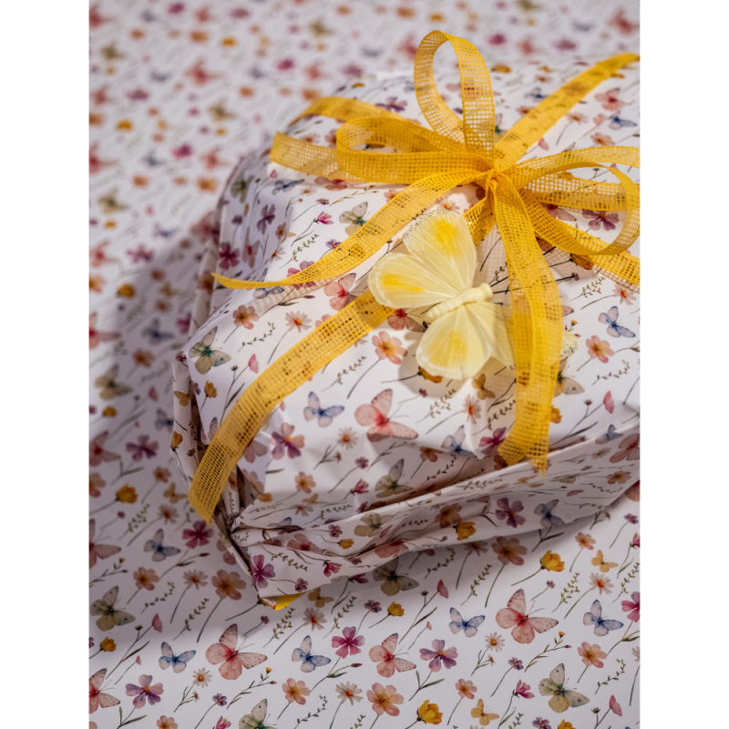 Bobina Polipropilene Butterflies Bianca | Incarti decorativi