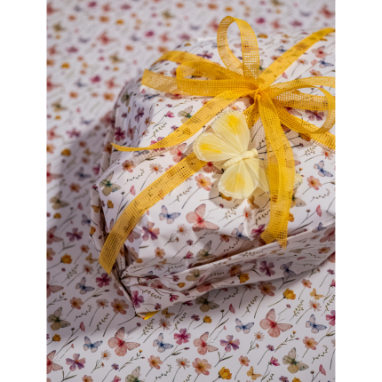 Bobina Polipropilene Butterflies Bianca | Incarti decorativi