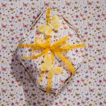 Bobina Polipropilene Butterflies Bianca | Incarti decorativi