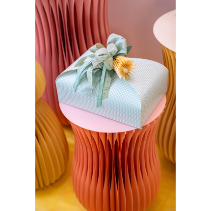 Alzata Onda in Carta Plissé con Top | Espositore per Dolci | Incartare