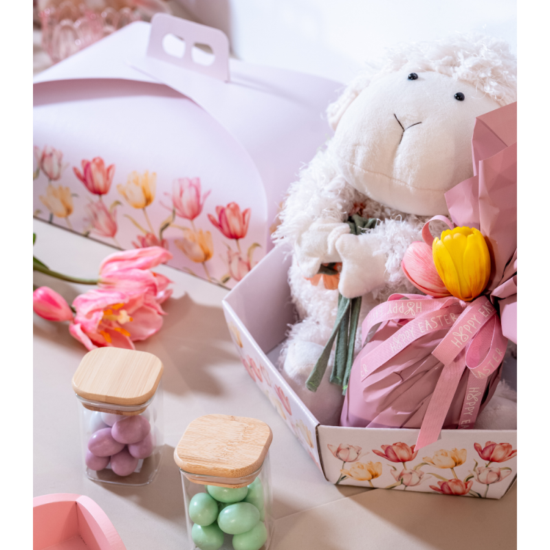 Scatola Porta Colomba 1KG  Tulips | Confezioni pasquali eleganti