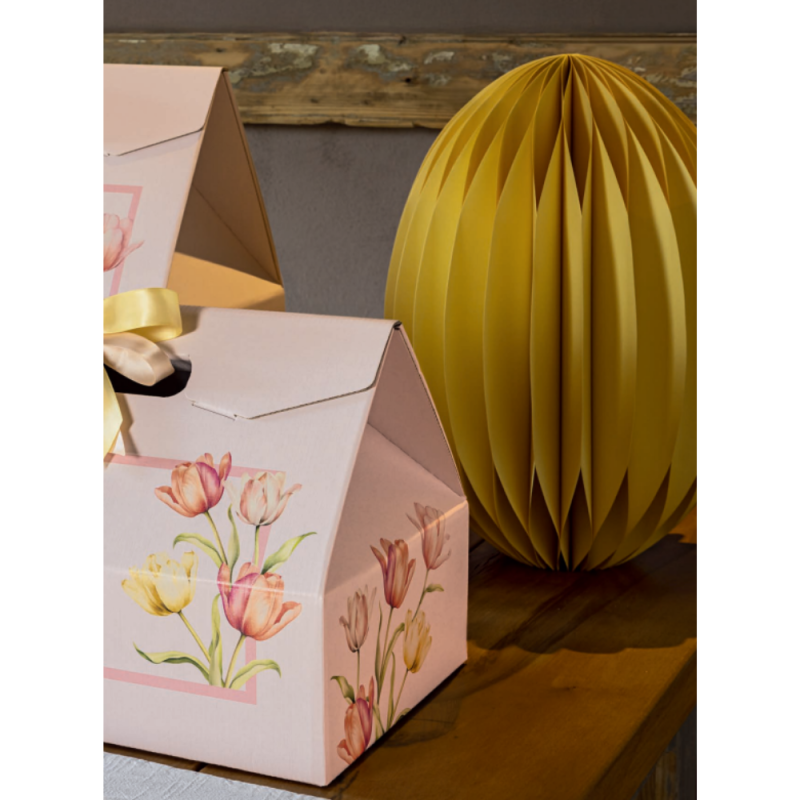 Baulotto Tulips in Cartoncino | Confezione per colomba e bottiglia