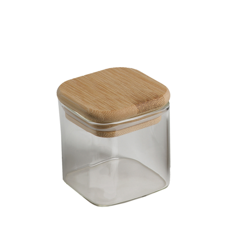 Barattolo in Vetro con Tappo Legno | Contenitore Bomboniere: Incartare