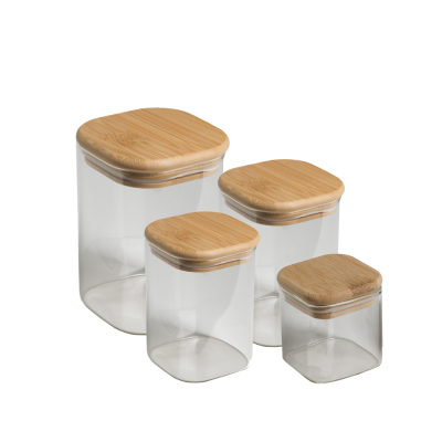 Barattolo in Vetro con Tappo Legno