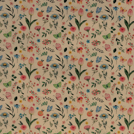 Bobina Carta Da Regalo Avana Floreale