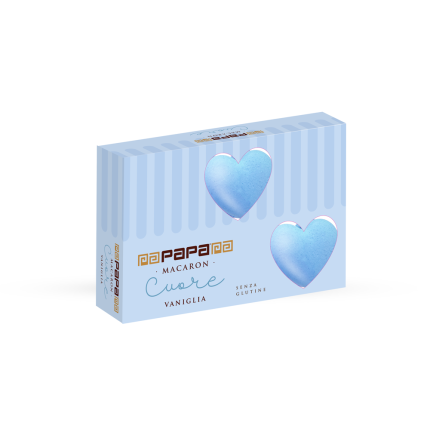 Macarons a Cuore Azzurro (6 Pezzi)