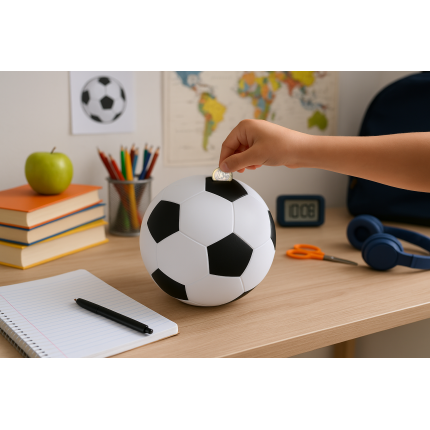 Salvadanaio Palla da Calcio | Gadget e Idee Regalo per Bambini | Incartare