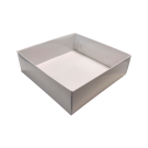 Scatola Decor Bianca Coperchio Trasparente 19cm