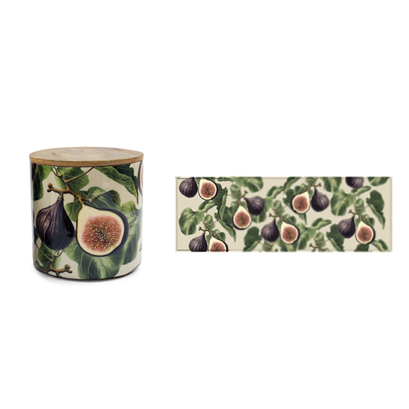 Barattolo Smaltato Fichi con Tappo Legno