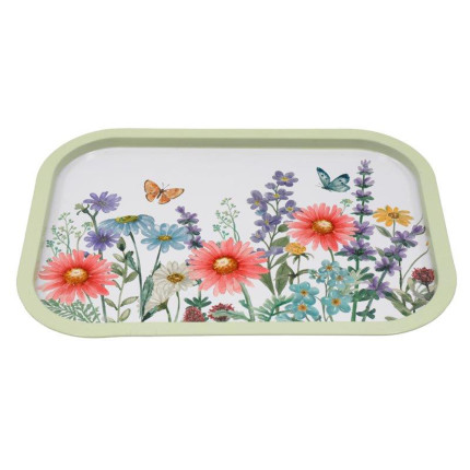 Vassoio In Metallo Fiori di Campo