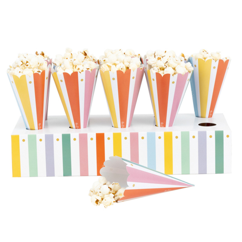 PORTA CONI IN CARTONCINO CON 10 CONI CIRCO