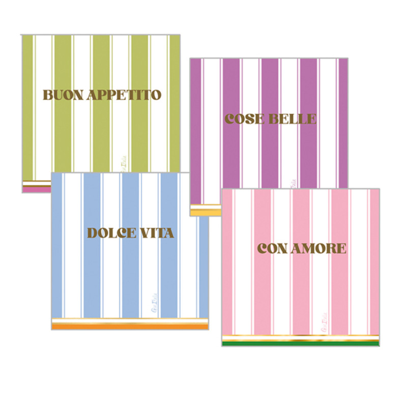 TOVAGLIOLI IN CARTA TRA LE RIGHE (16 PEZZI)