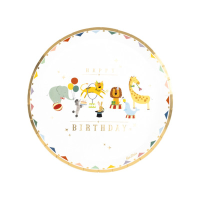 PIATTI IN CARTA CIRCUS (8 PEZZI)