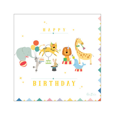 TOVAGLIOLI IN CARTA CIRCUS (16 PEZZI)