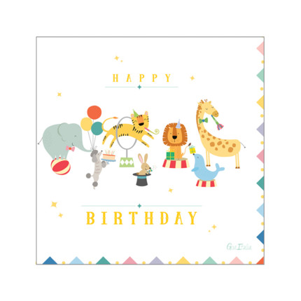 TOVAGLIOLI IN CARTA CIRCUS (16 PEZZI)