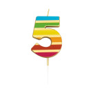 Candeline Righe Colorate