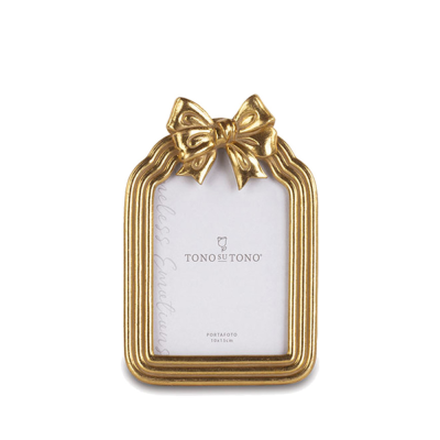 Portafoto Oro con Fiocco