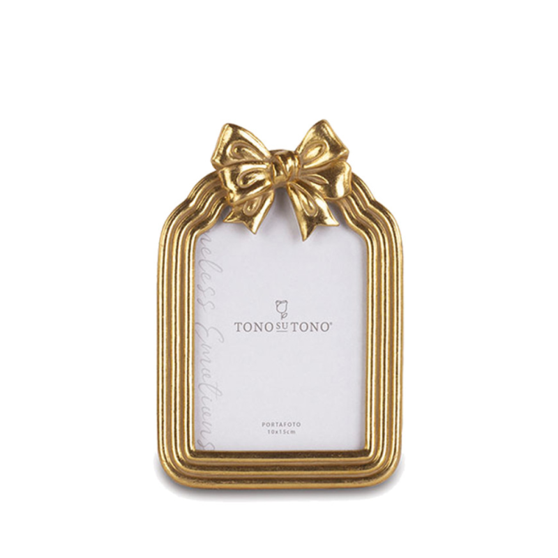 Portafoto Oro con Fiocco
