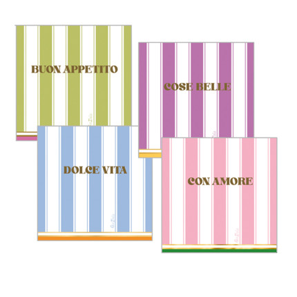 Tovaglioli In Carta Tra Le Righe (16 pezzi)