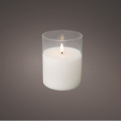 Candela Led con Vasetto Trasparente