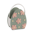 Cestino Uovo e Fiorellini in Feltro