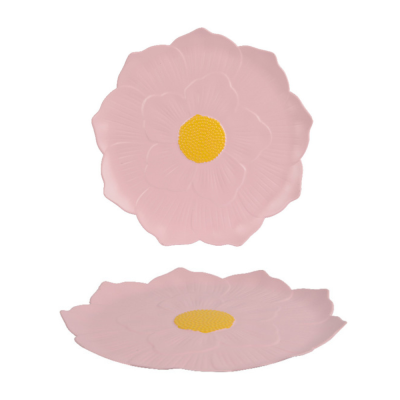 Sottopiatto Fiore in Plastica Rosa