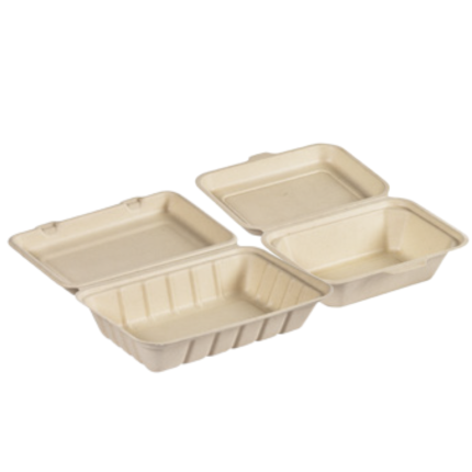 Vaschetta con Coperchio in Bagassa (50 Pezzi)