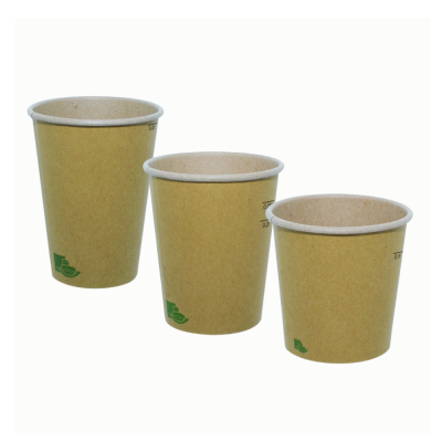 Bicchieri Bio in cartone kraft avana (50 pezzi)