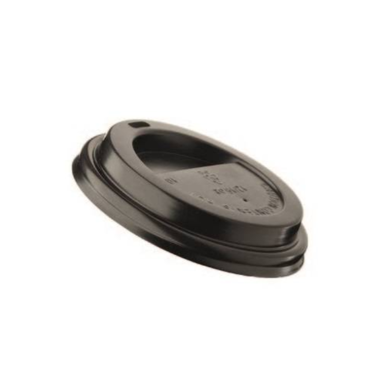Coperchi in PS Neri per Bicchiere 200ml (50 Pezzi)