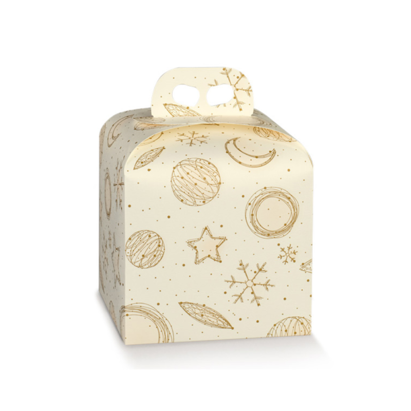 Scatole Portapanettone con Manico white universe 1kg