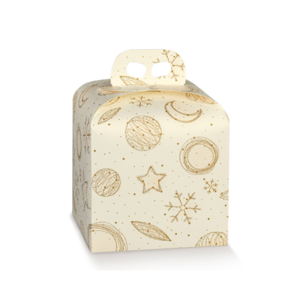 Scatole Portapanettone con Manico white universe 1kg