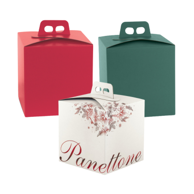 Scatola Portapanettone Quadrella Natalizia 1KG