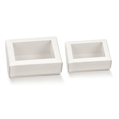 Scatola Quadretto Porta Cioccolatini Fibra Bianco