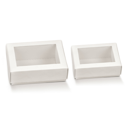 Scatola Quadretto Porta Cioccolatini Fibra Bianco