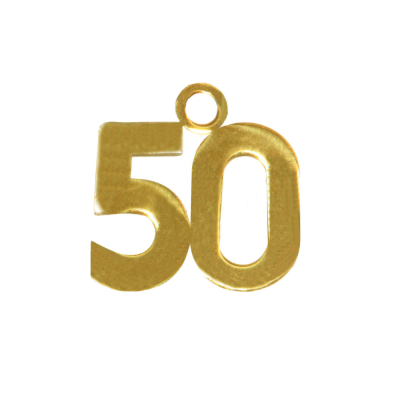 Ciondoli per 50° oro (6 pezzi)