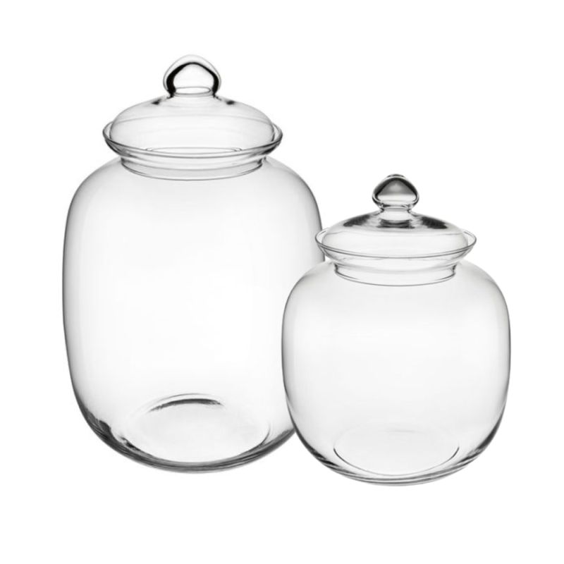 Vaso in Vetro con Coperchio