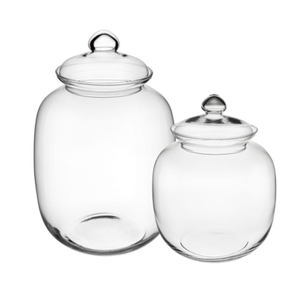 Vaso in Vetro con Coperchio