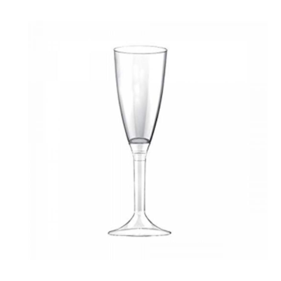 Flutes Trasparenti in Plastica (10 Pezzi)