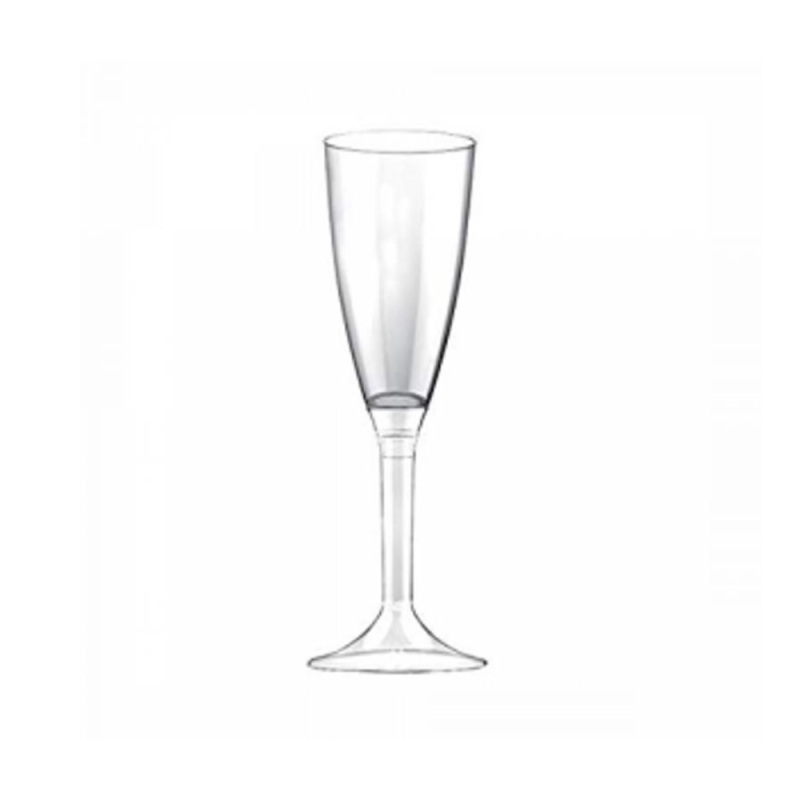 Flutes Trasparenti in Plastica (10 Pezzi)