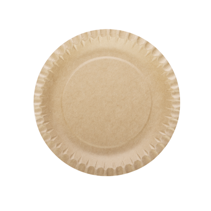 Piatti Tondi in Cartone Avana (50 Pezzi)
