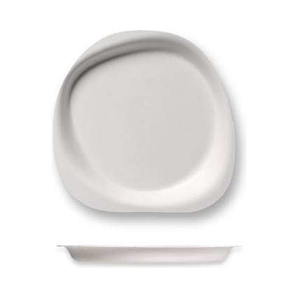 Piatti Piani Stone in Polpa Bio (50 Pezzi)