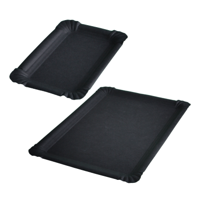 Vassoio Nero in Cartoncino (50 Pezzi)