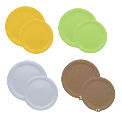 Piatti Ecolor in Cartoncino (25 Pezzi)