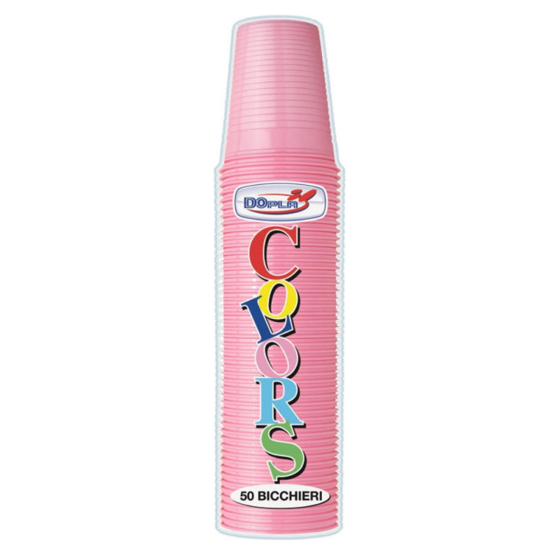 Bicchieri di Plastica Rosa (50 Pezzi)