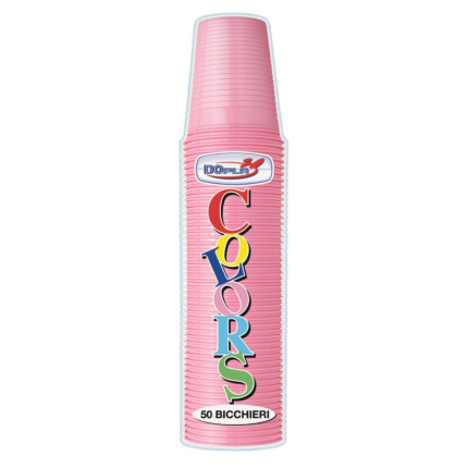 Bicchieri di Plastica Rosa (50 Pezzi)