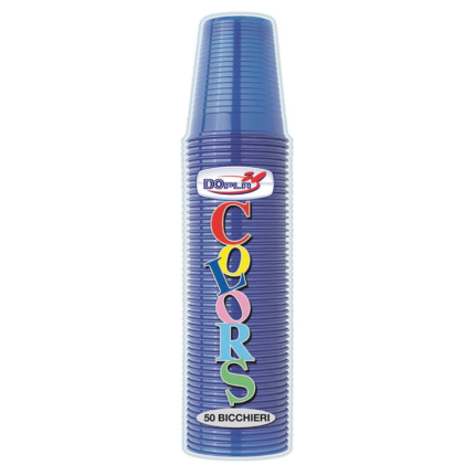 Bicchieri di Plastica Blu (50 Pezzi)