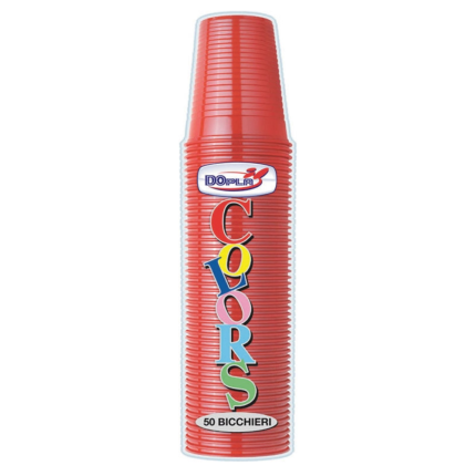 Bicchieri di Plastica Rossi (50 Pezzi)