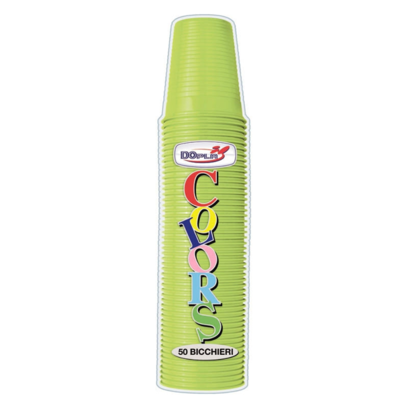 Bicchieri di Plastica Verde (50 Pezzi)