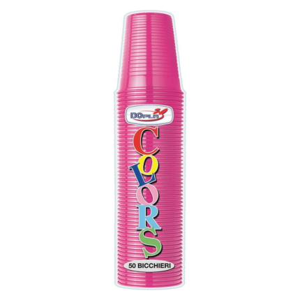 Bicchieri di Plastica Fucsia (50 Pezzi)