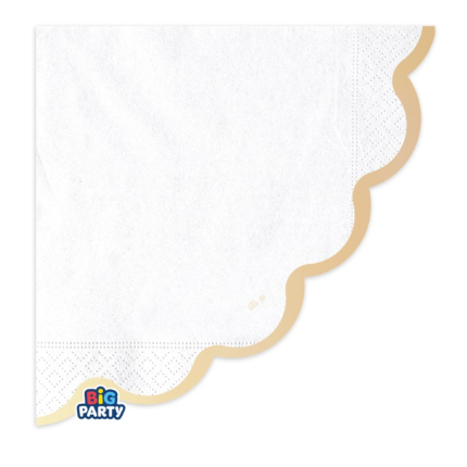 Tovaglioli Wavy Champagne (16 Pezzi)